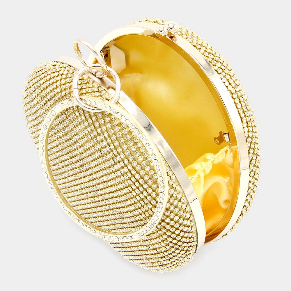 FASHNZFAB Bling Round Evening Tote / Crossbody Bag