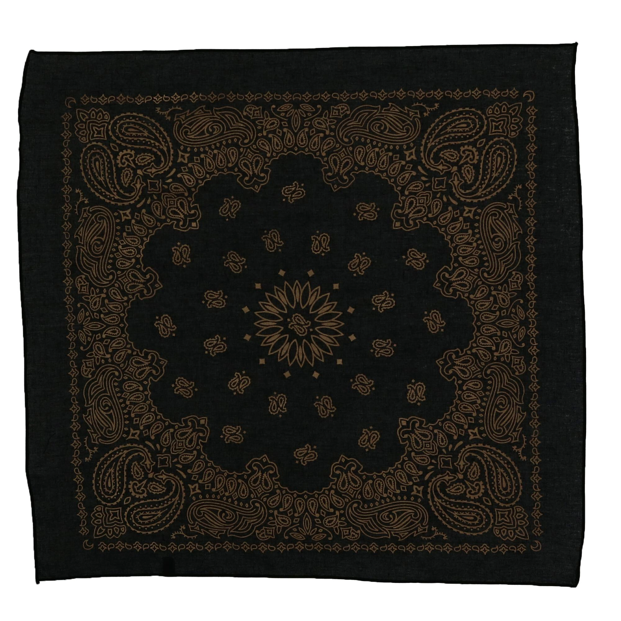CTM Metallic Gold Paisley Print Bandana