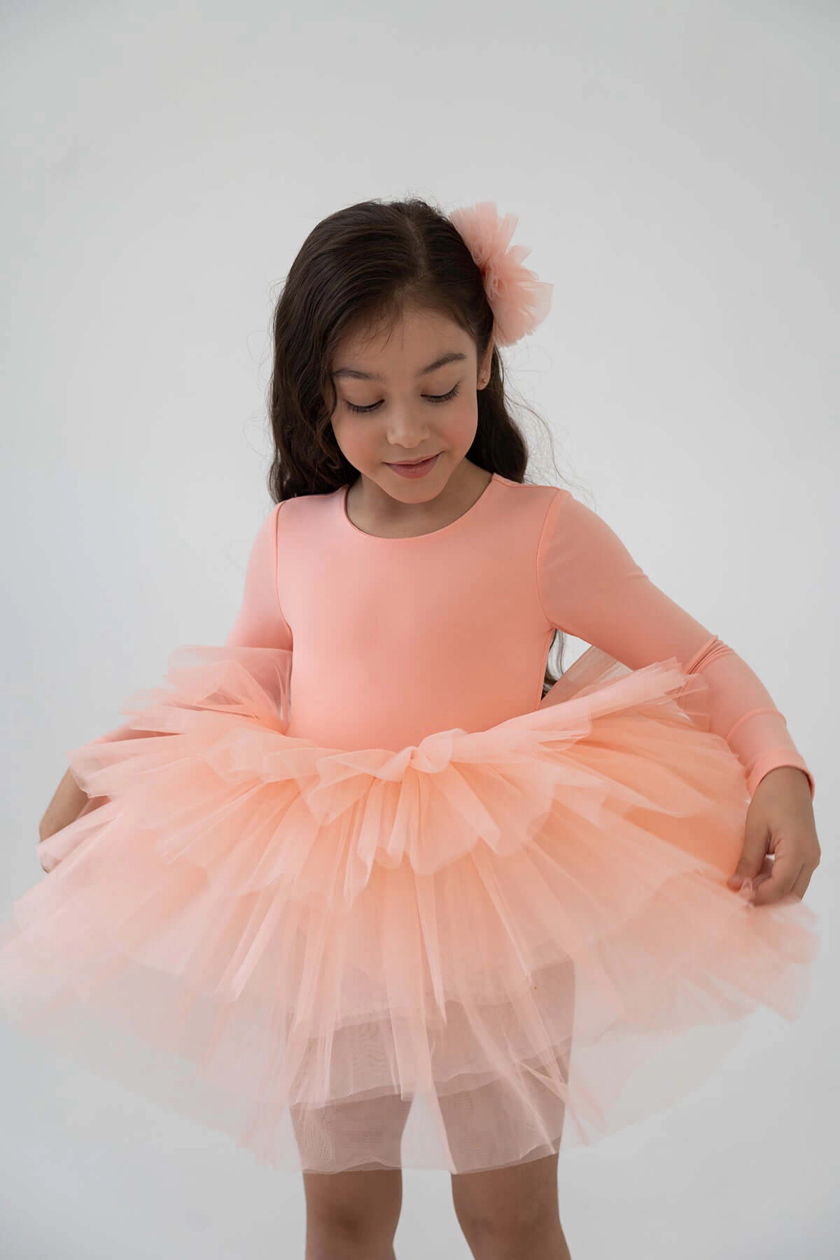 Mini Celebrities Girls Salmon Peony Tutu Dress