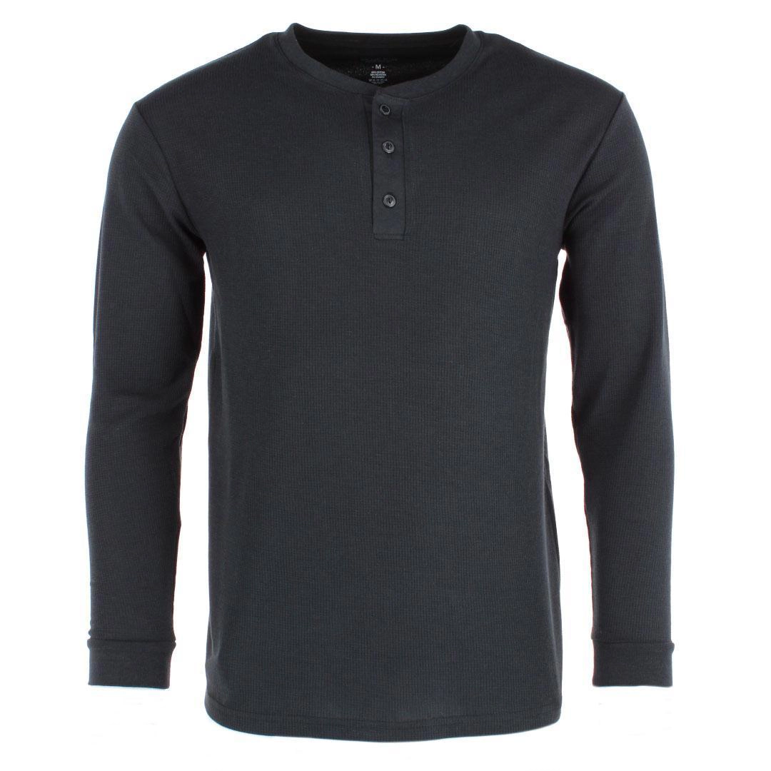 CTM Men's Henley Thermal Underwear Shirt