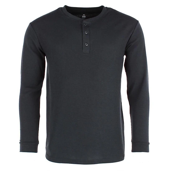 CTM Men's Henley Thermal Underwear Shirt