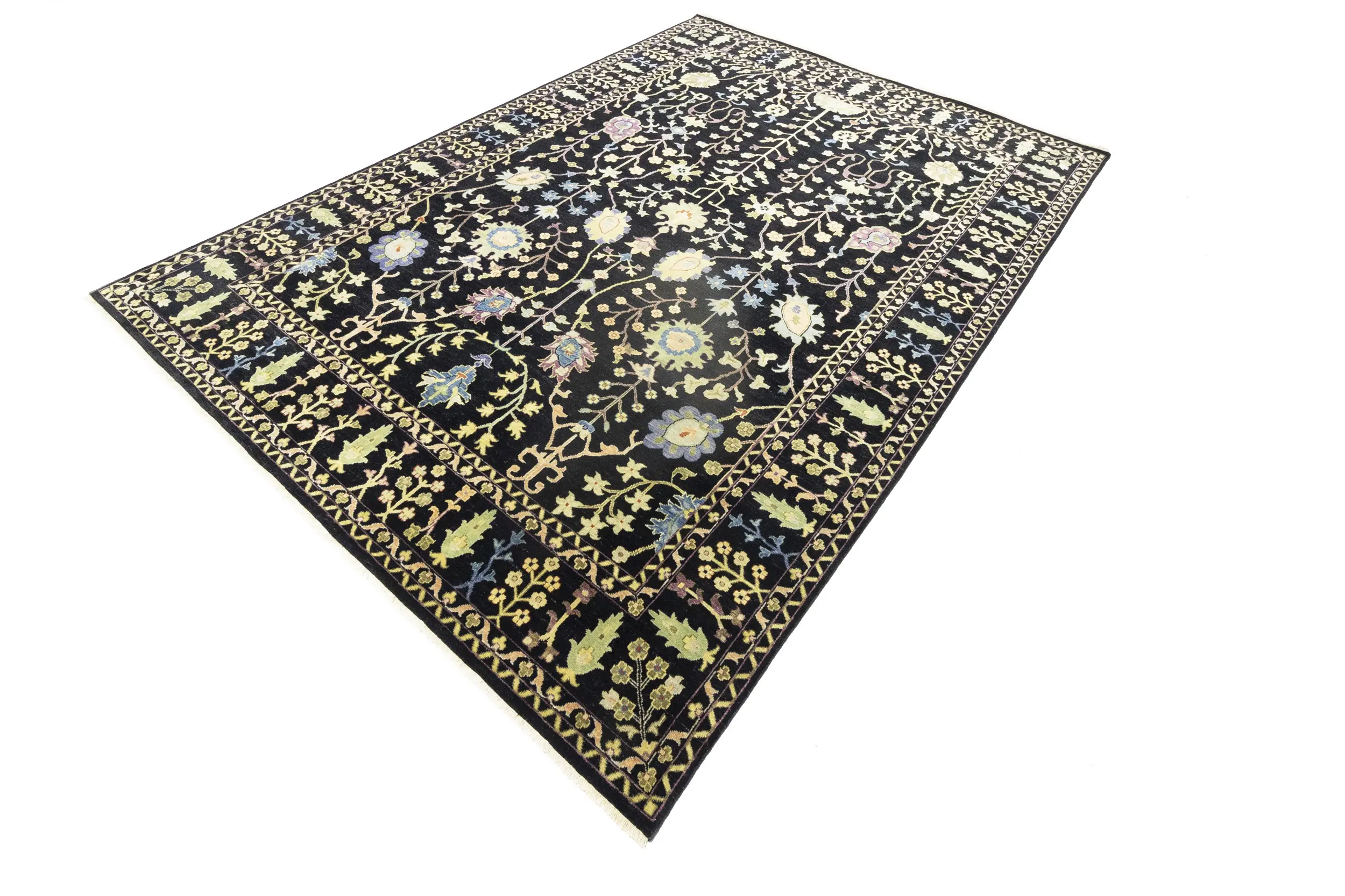 Magic Rugs Black Floral 10X14 Osh Chobi Oriental Rug