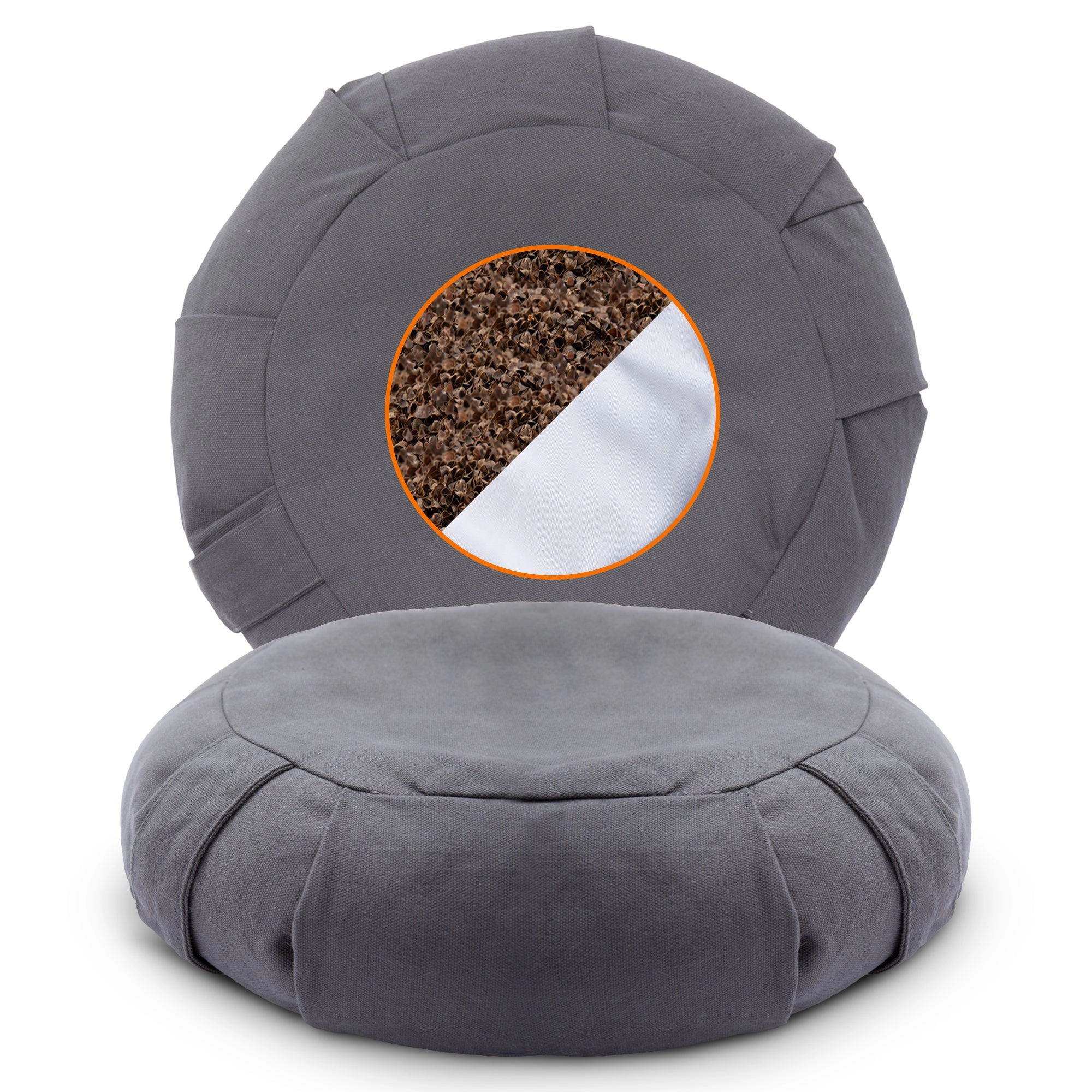 Cheer Collection Round Buckwheat Meditation and Yoga Floor Cushion