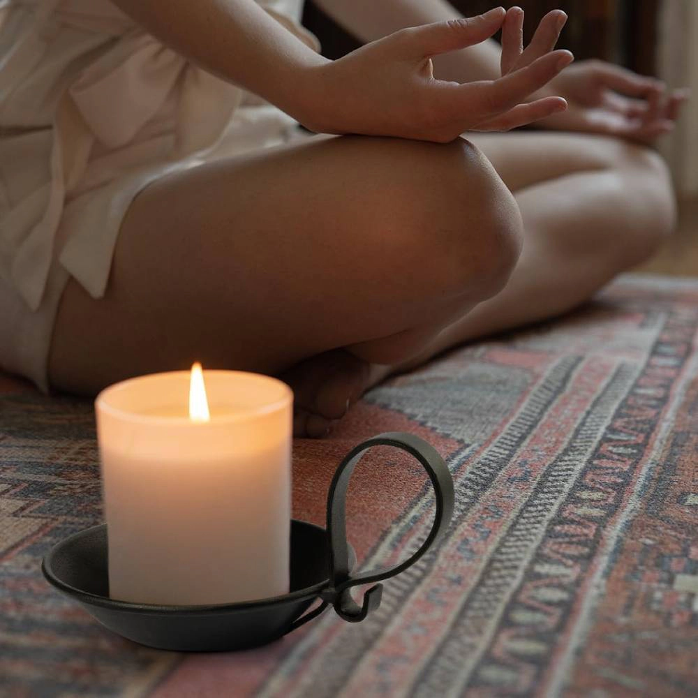 Arcana Aramun Industrial Iron Pillar Candle Holder