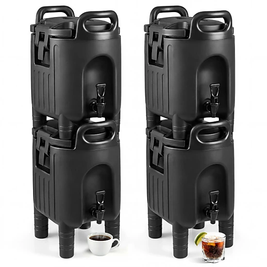 SUGIFT Set of 4 2.6-gal Insulated Beverage Dispensers with Drip