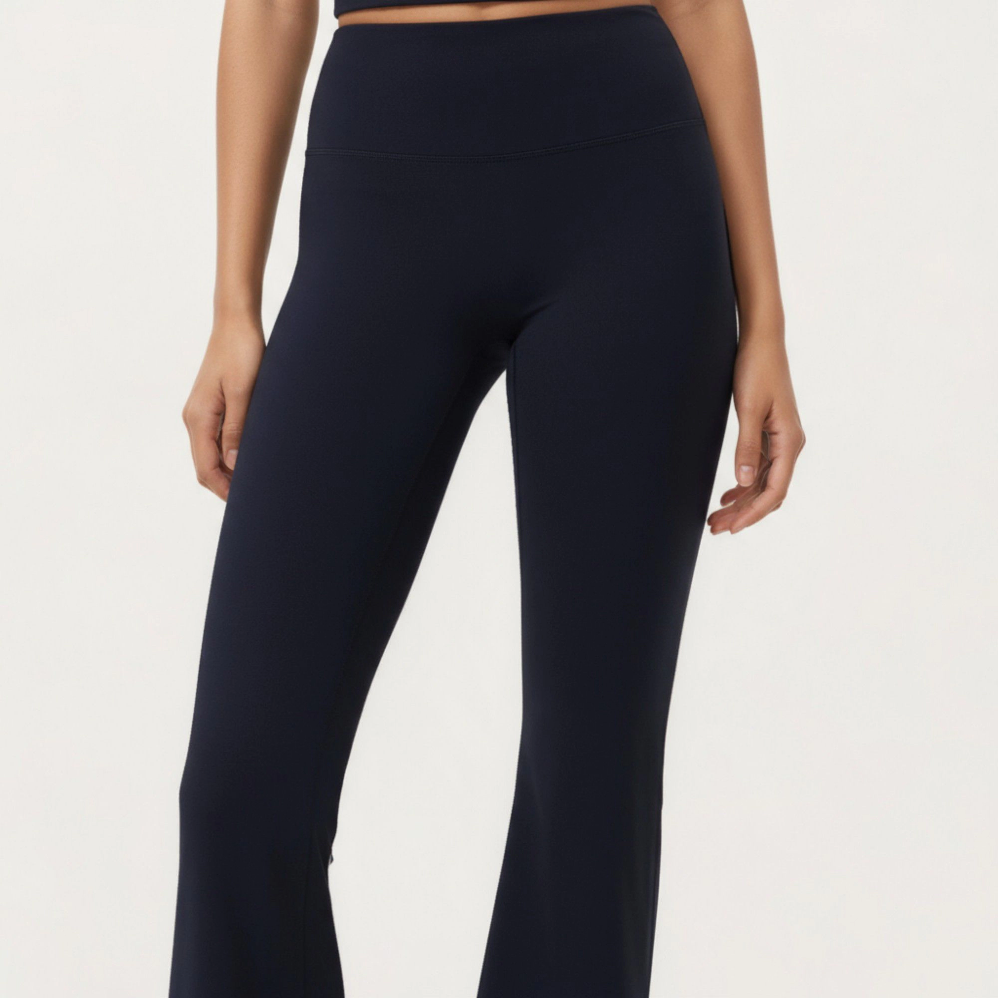 Anna-Kaci Women's High-Waist Flare Sweatpants with Seamless Stretch Fit