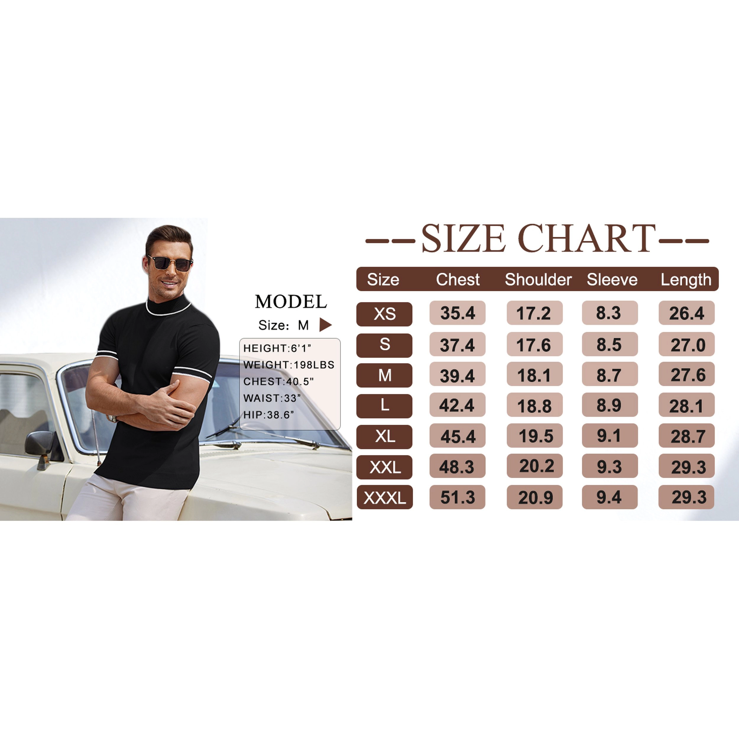 COOFANDY Men's Slim Fit Short Sleeve Mock Neck T-Shirt