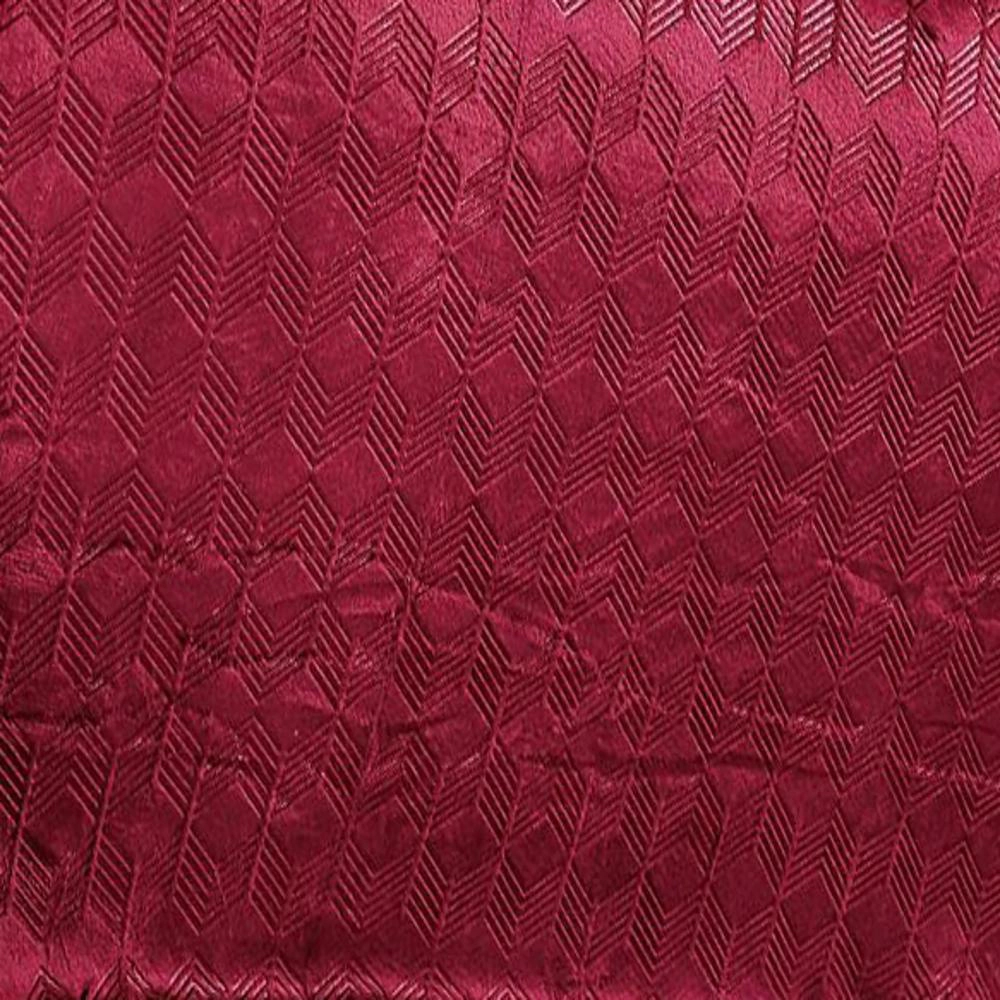 Amrani Bedcover Embossed Blanket, Soft Premium Micro Plush Queen Burgundy by Plazatex