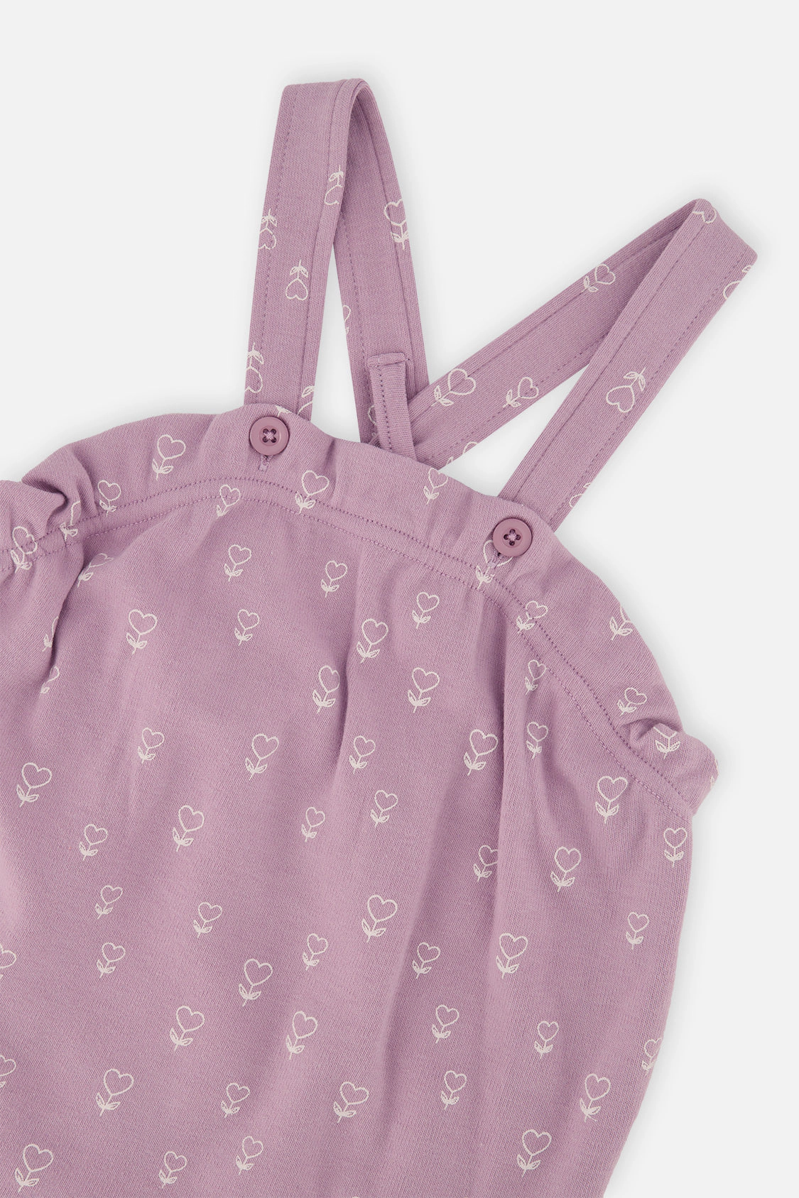 Deux par Girls Organic Cotton Onesie and Overall Set with Floral Print