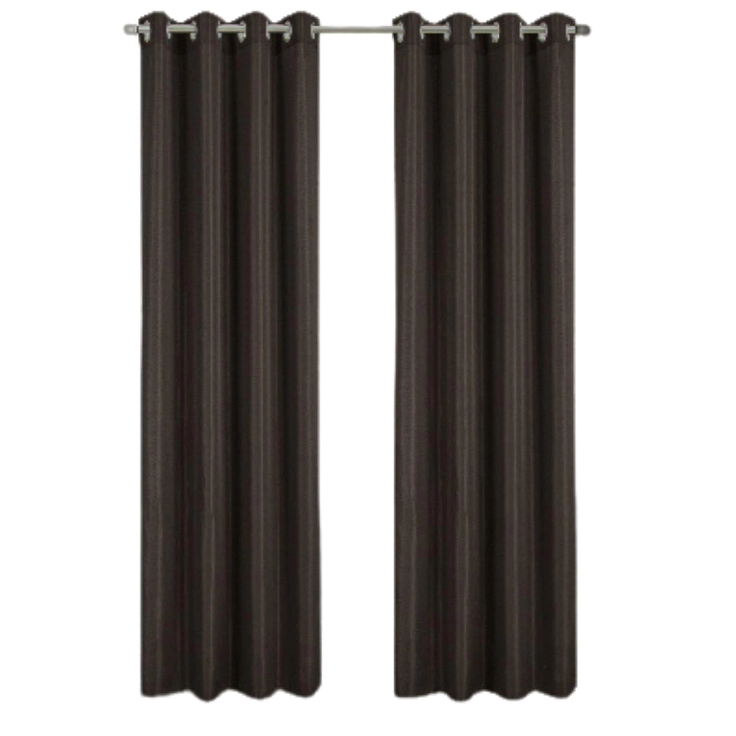 RT Designer Collection Gibson Luxurious Decorative Grommet Curtain Panel 54" x 90" Chocolate