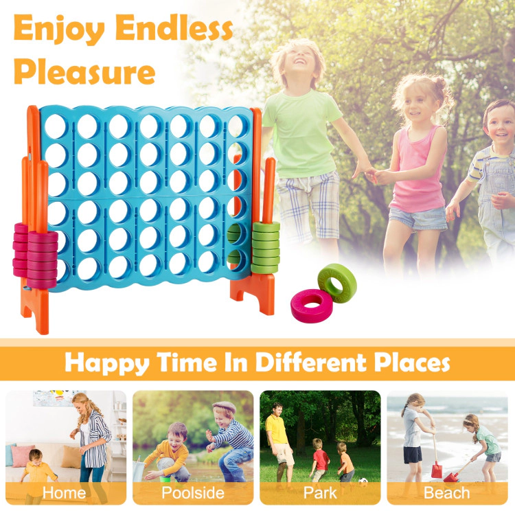 Hivvago 4 in A Row 4-to-Score Giant Jumbo Game Set for Family Party Holiday