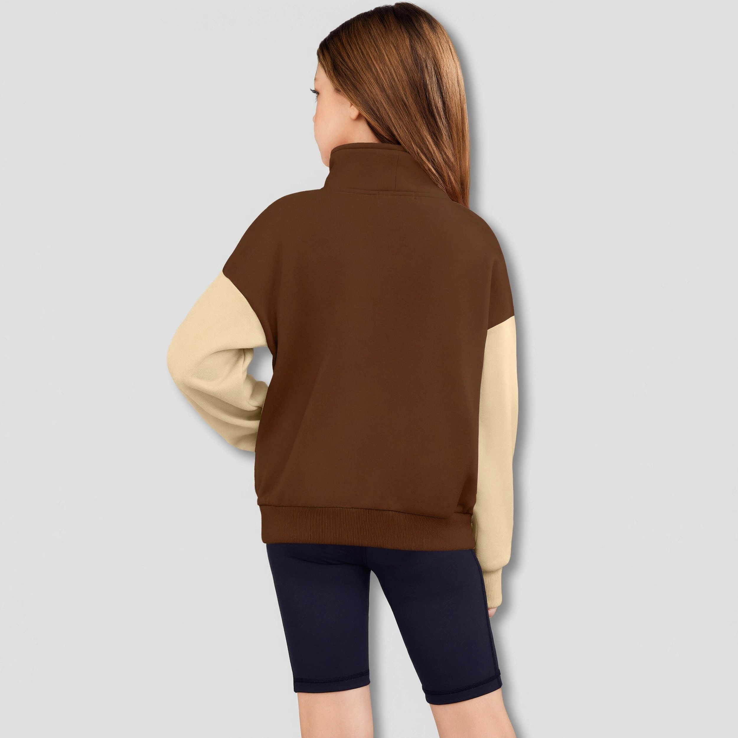 Arshiner Girls Half Zip Sweatshirt Fleece Quarter Zip Pullover Sweatshirts Fall Clothes For Teen