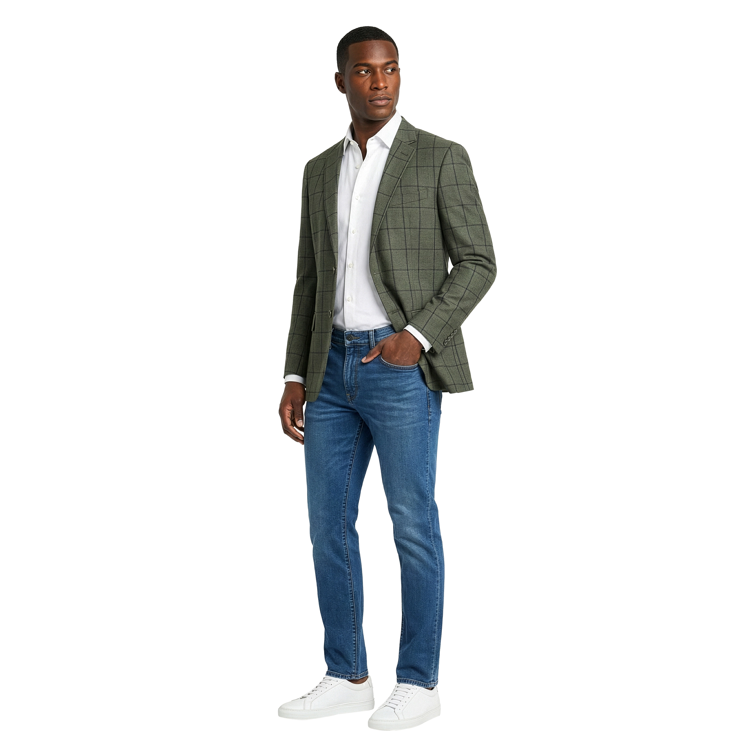 ZeGarie Men's Windowpane Sport Coat, Regular Fit