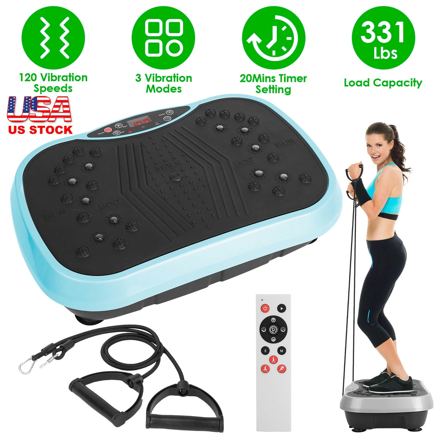 GBruno Whole Body Vibration Platform With Bands