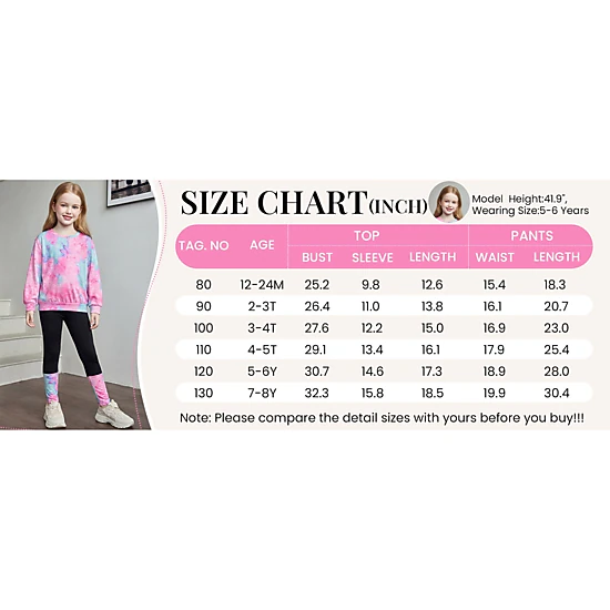 Arshiner Girls Piece Outfits Christmas Clothing Sets Long Sleeve Sweatshirts And Legging Pants
