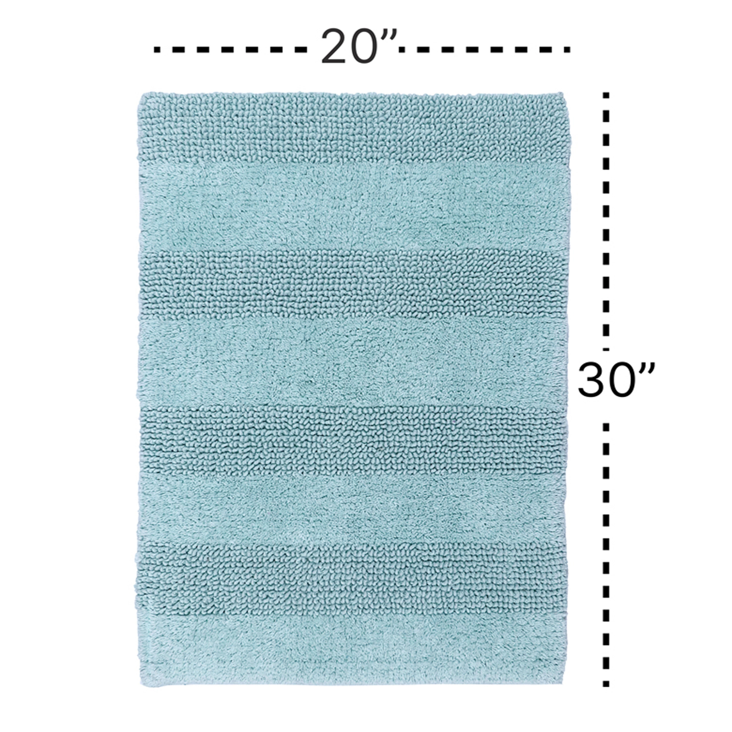 Knightsbridge Stylish And Comfortable All Season Traditional Wide Cut Design Cotton Bath Rug 20" X 30" Natural