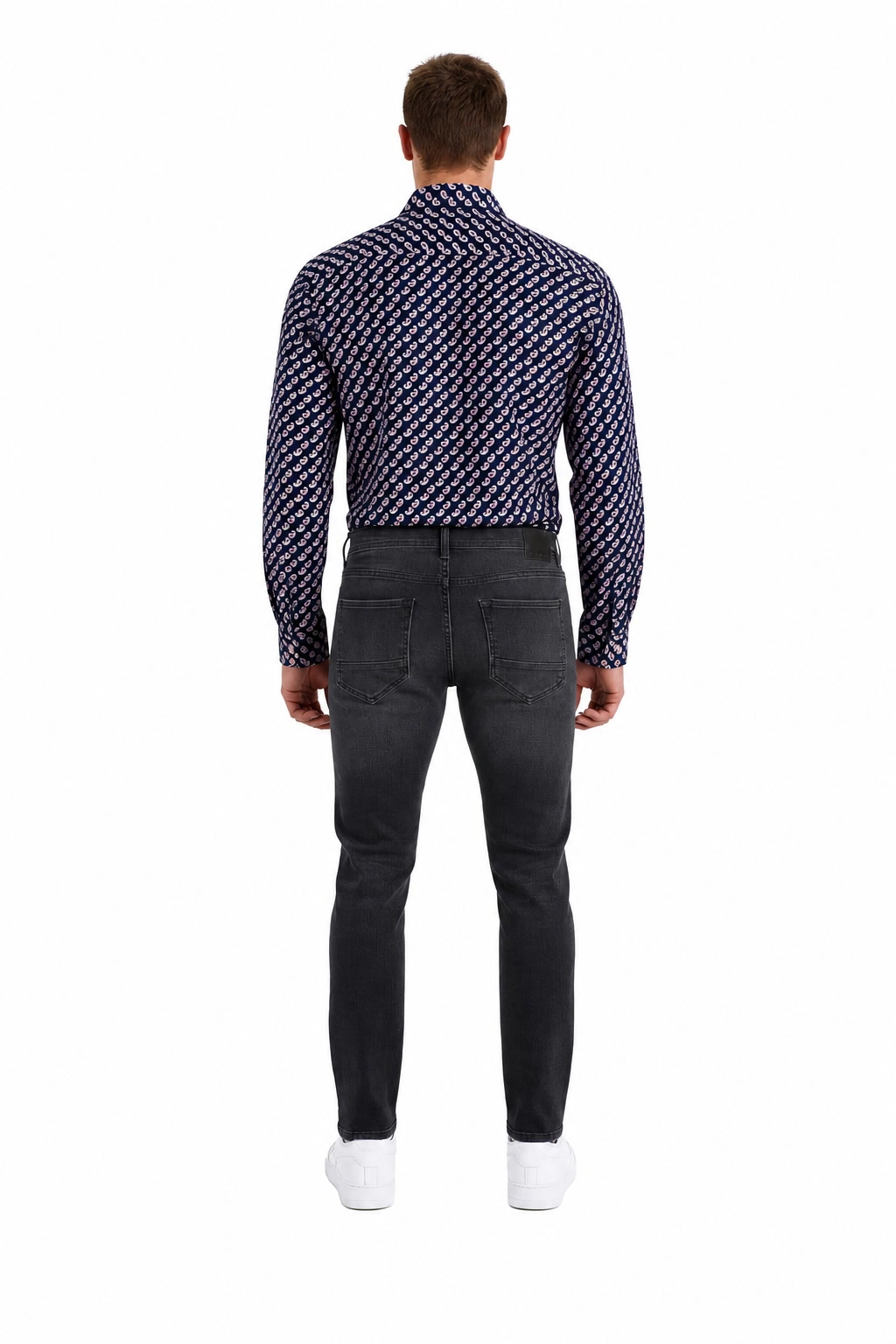 Elie Balleh Slim Fit Mens Paisley Print Shirt