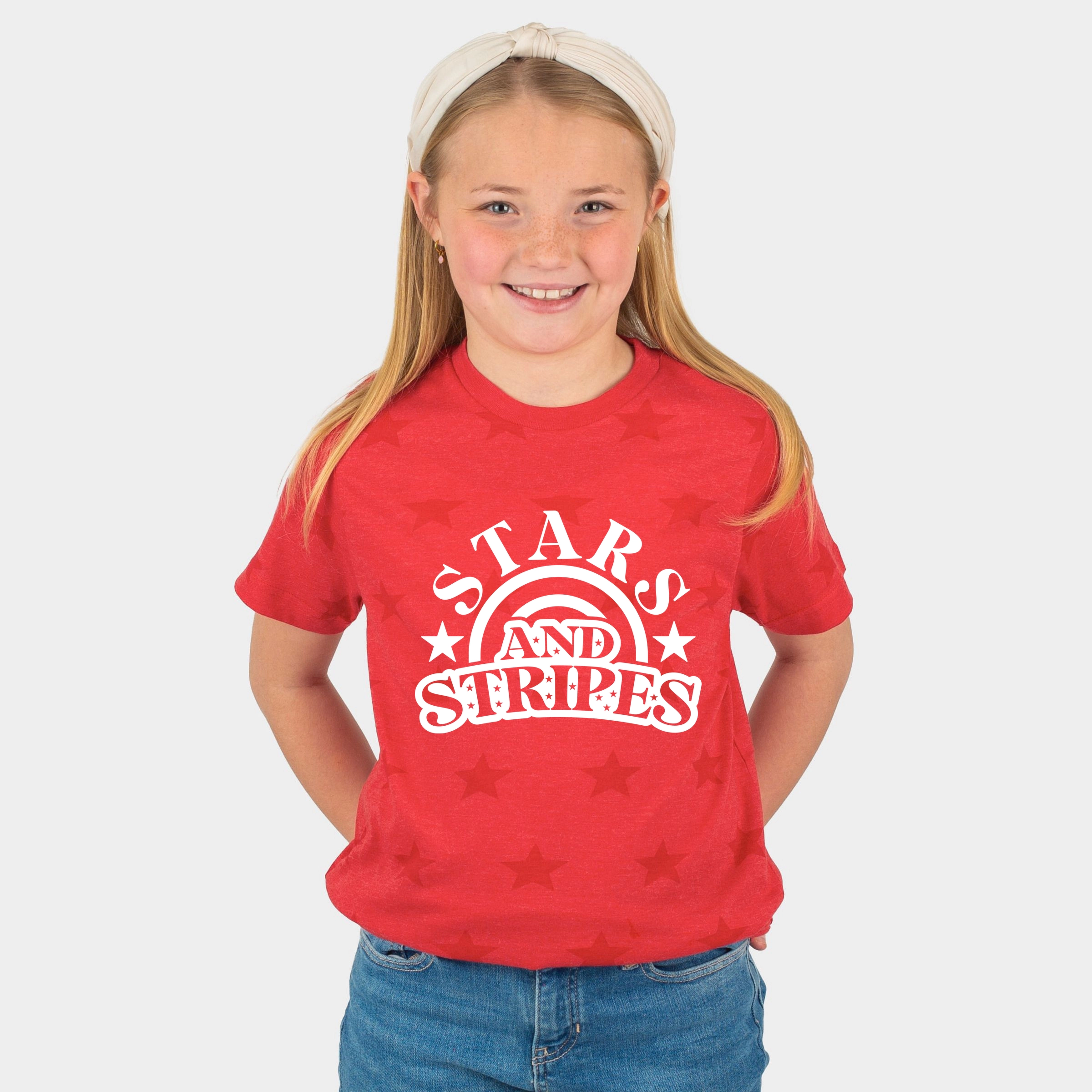 The Juniper Shop - Stars and Stripes Arched Youth Short Sleeve Star Tee