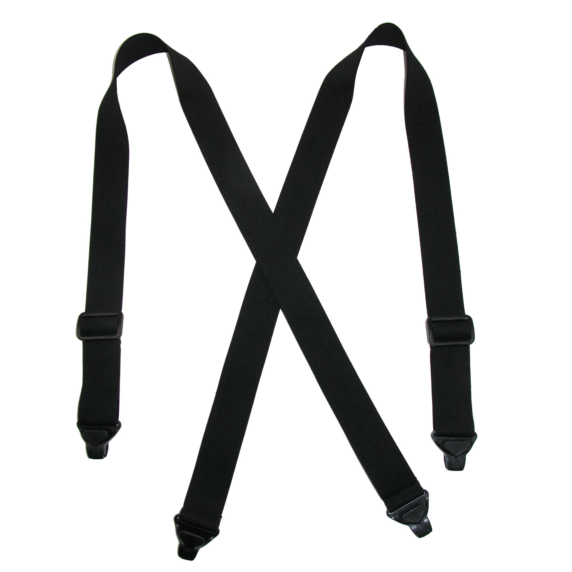 CTM Men's Elastic Plastic Clip-End TSA Compliant Airport Suspenders