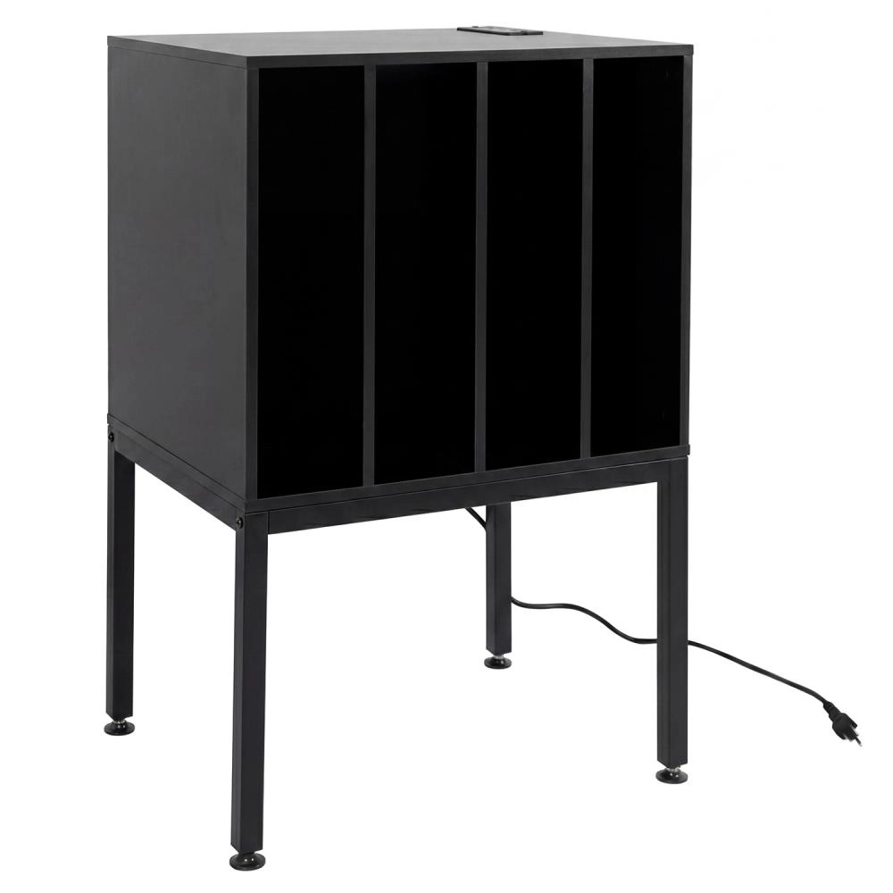 Hivvago Turntable Record Player Stand With Power Outlets