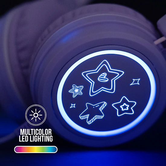 MEE audio KidJamz KJ55U (2 Pack) Safe Listening USB-C Kid's Headphones with LED Lights