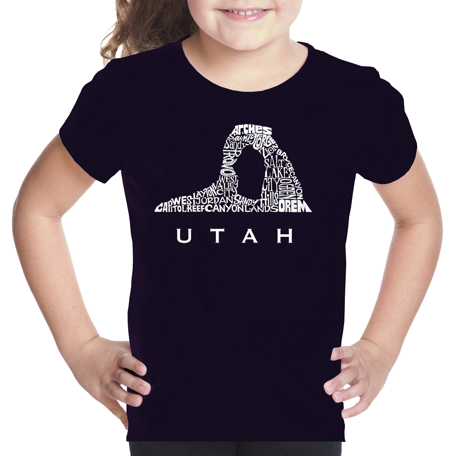 LA Pop Art Girls Word T-Shirt - Utah
