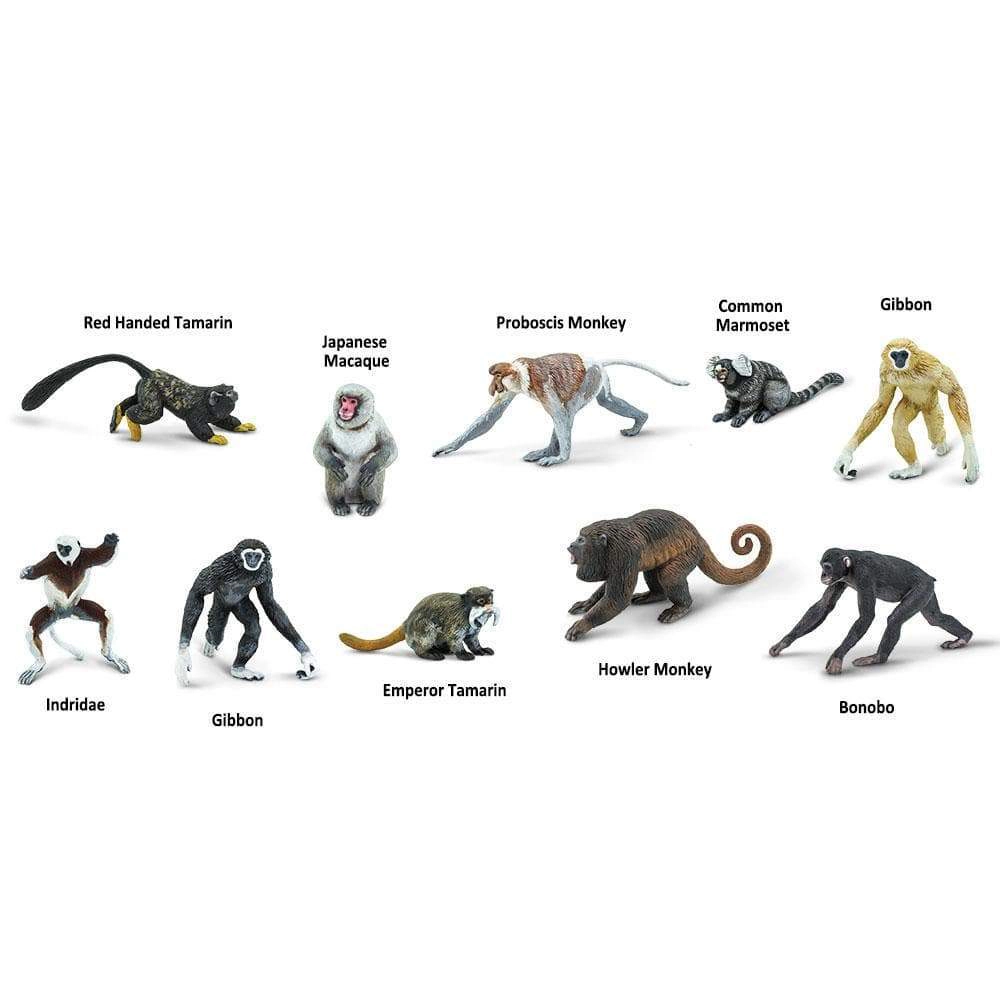 Safari Ltd. - Primates TOOB - contains 10 Mini Figurines