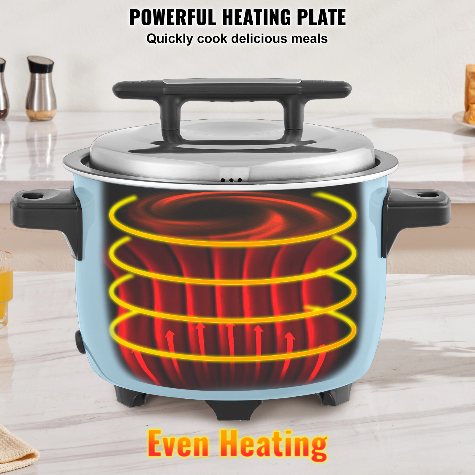 HONGGE Commercial Rice Cooker Rice Cooker / Large Rice Cooker and Warmer with Nonstick Inner Pot Fast Cooking and