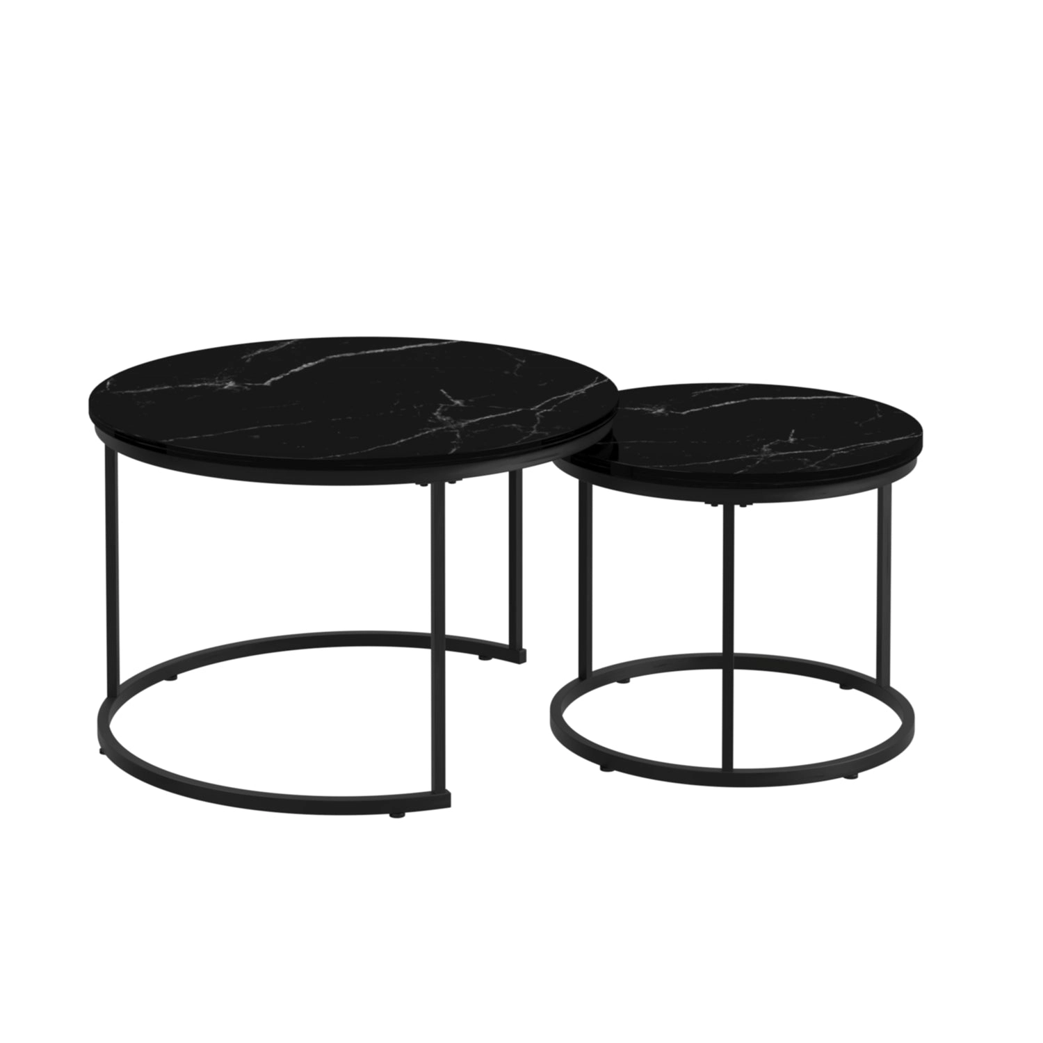 GBruno 2-Piece Nesting Coffee Table Set Round
