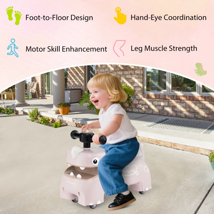 Hivvago Toddler Ride on Toy Walking Sliding Car with Lights and Music