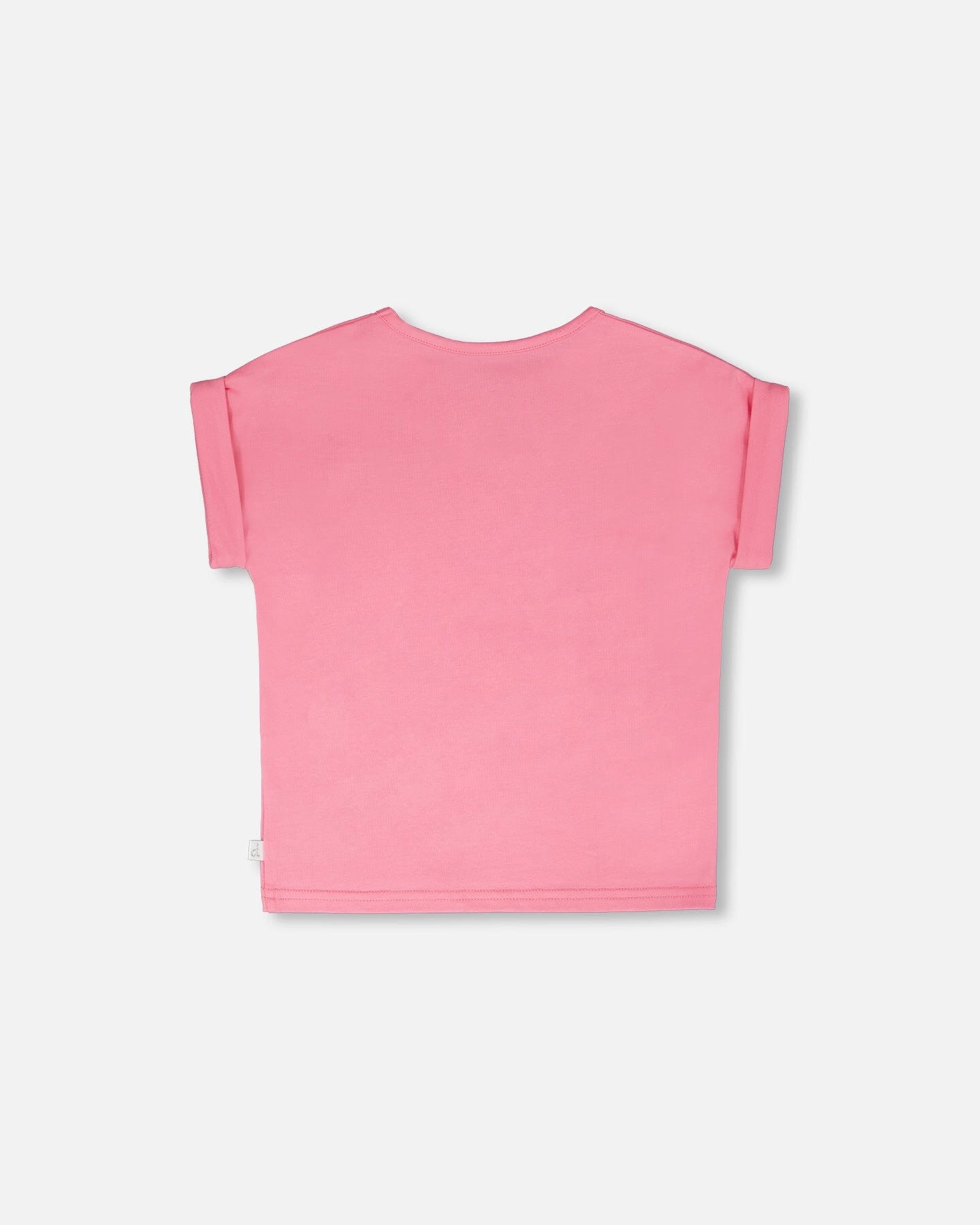 Deux par Girls Organic Cotton Jersey Cuffed Graphic T-Shirt