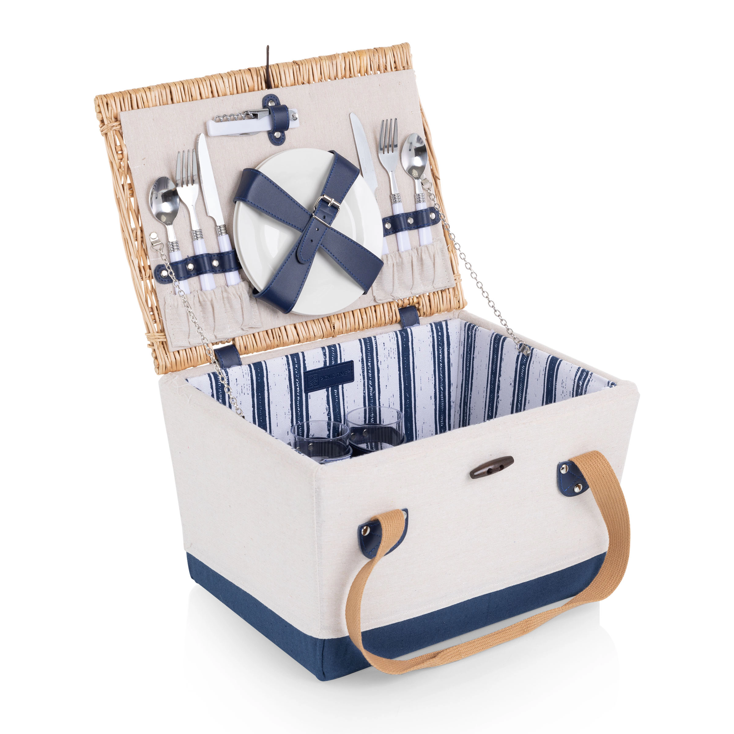 PICNIC TIME Boardwalk Picnic Basket for 2