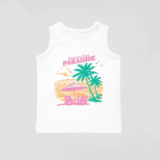 The Juniper Shop - Greetings From Paradise Palm Tree - Youth Tank Top