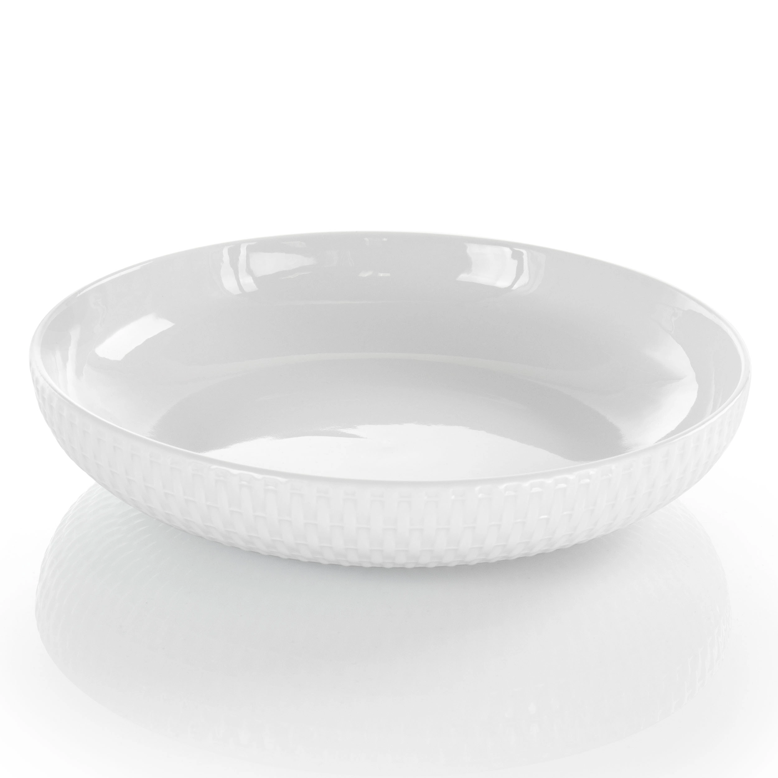 Elama Esme 4 Piece Porcelain Assorted Bowl Set in White