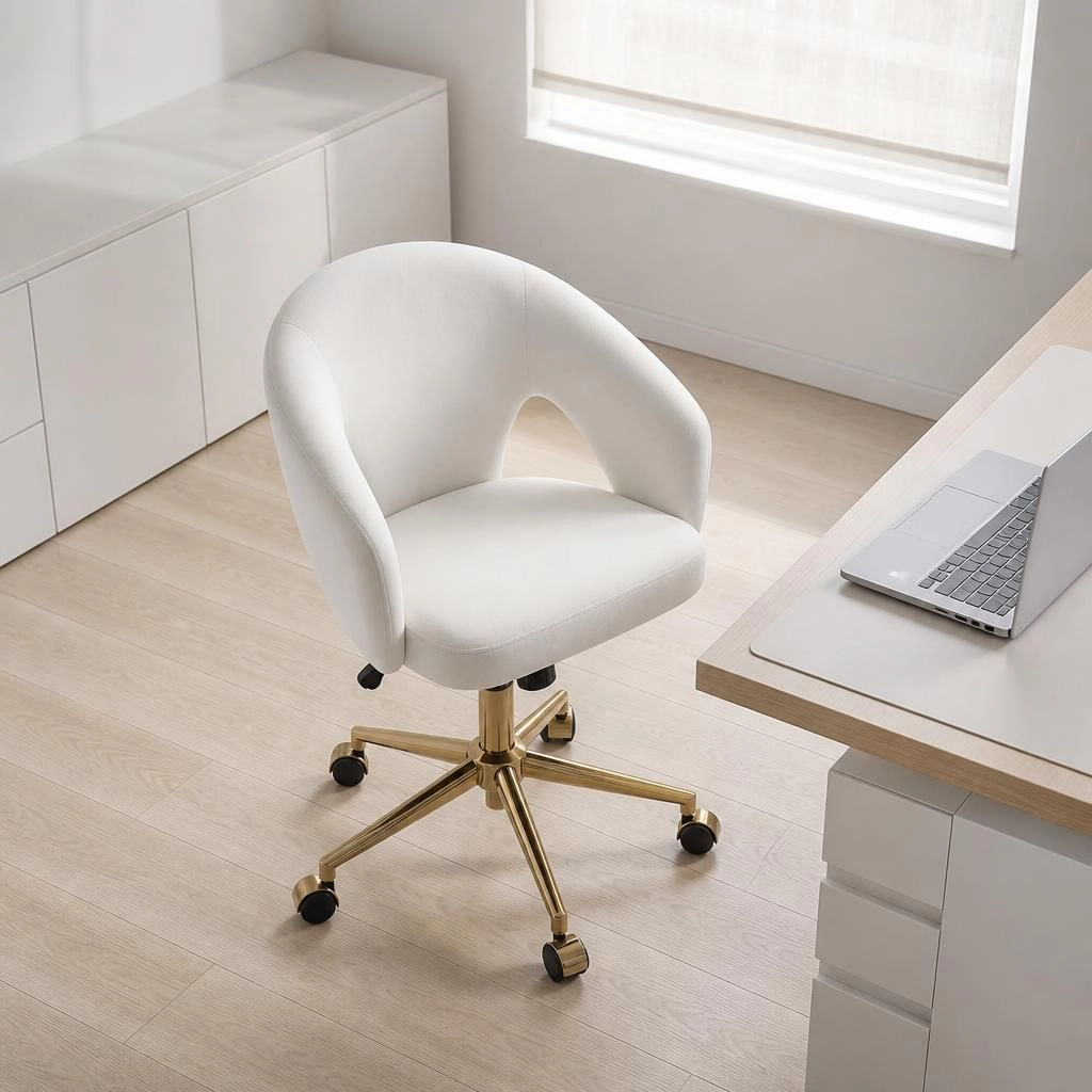 GOODSILO Upholstered Velvet Compact Office Task Chair