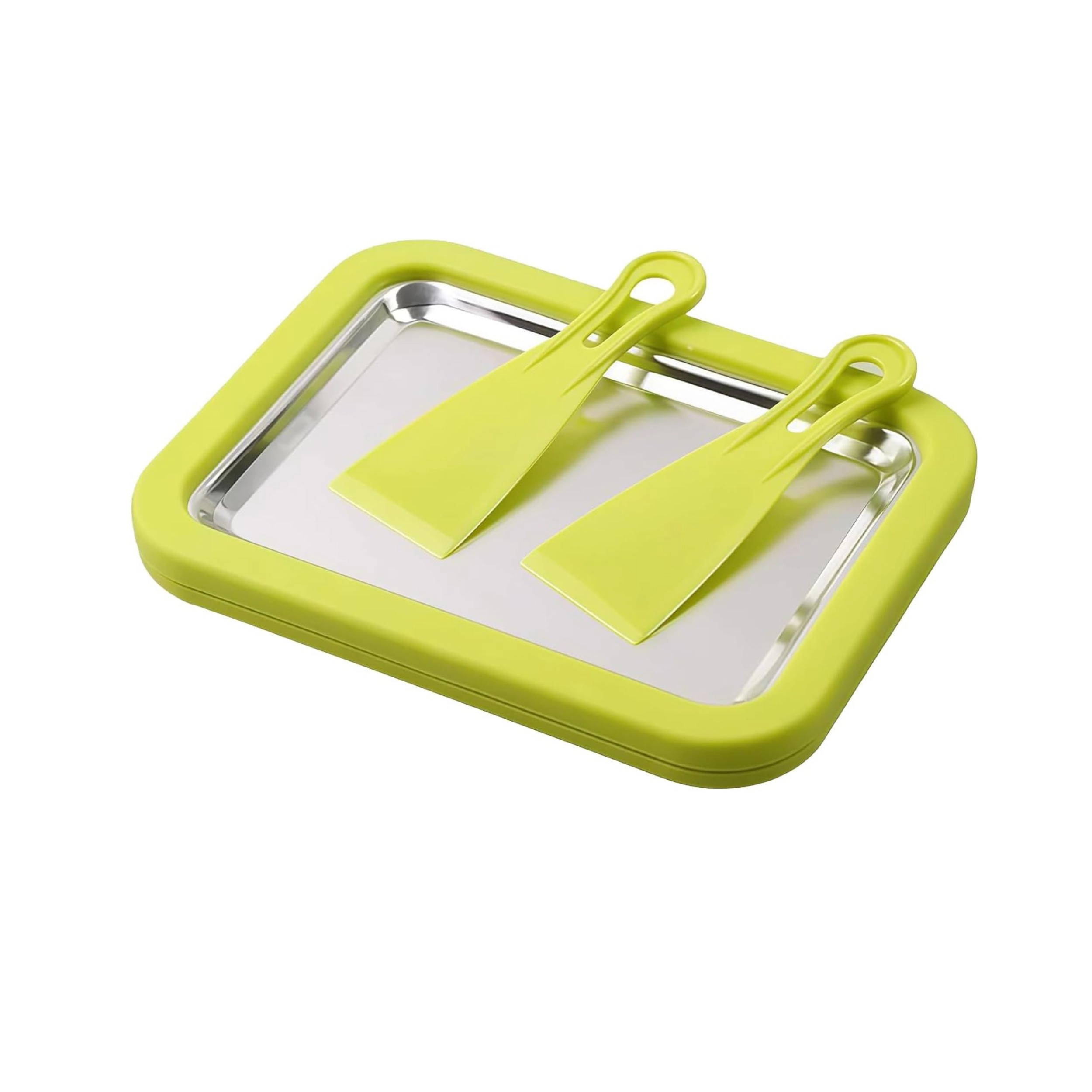 Stock Preferred Rolled Ice Cream Maker with Instant Freeze Tray and 2 Scrapers