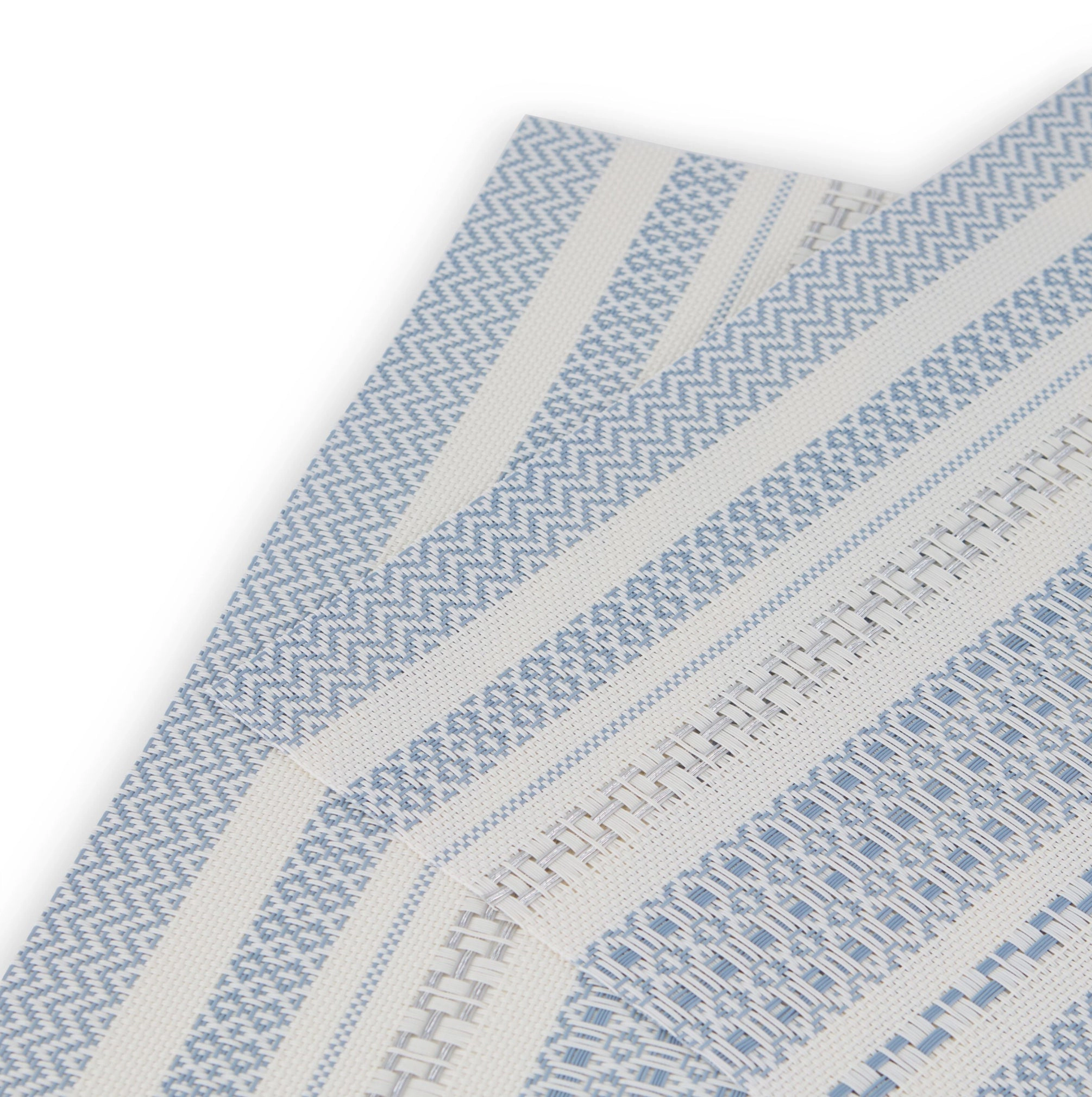 Dainty Home Maya Woven Vinyl Reversible Rectangular 12" x 18" Placemat Set of 6