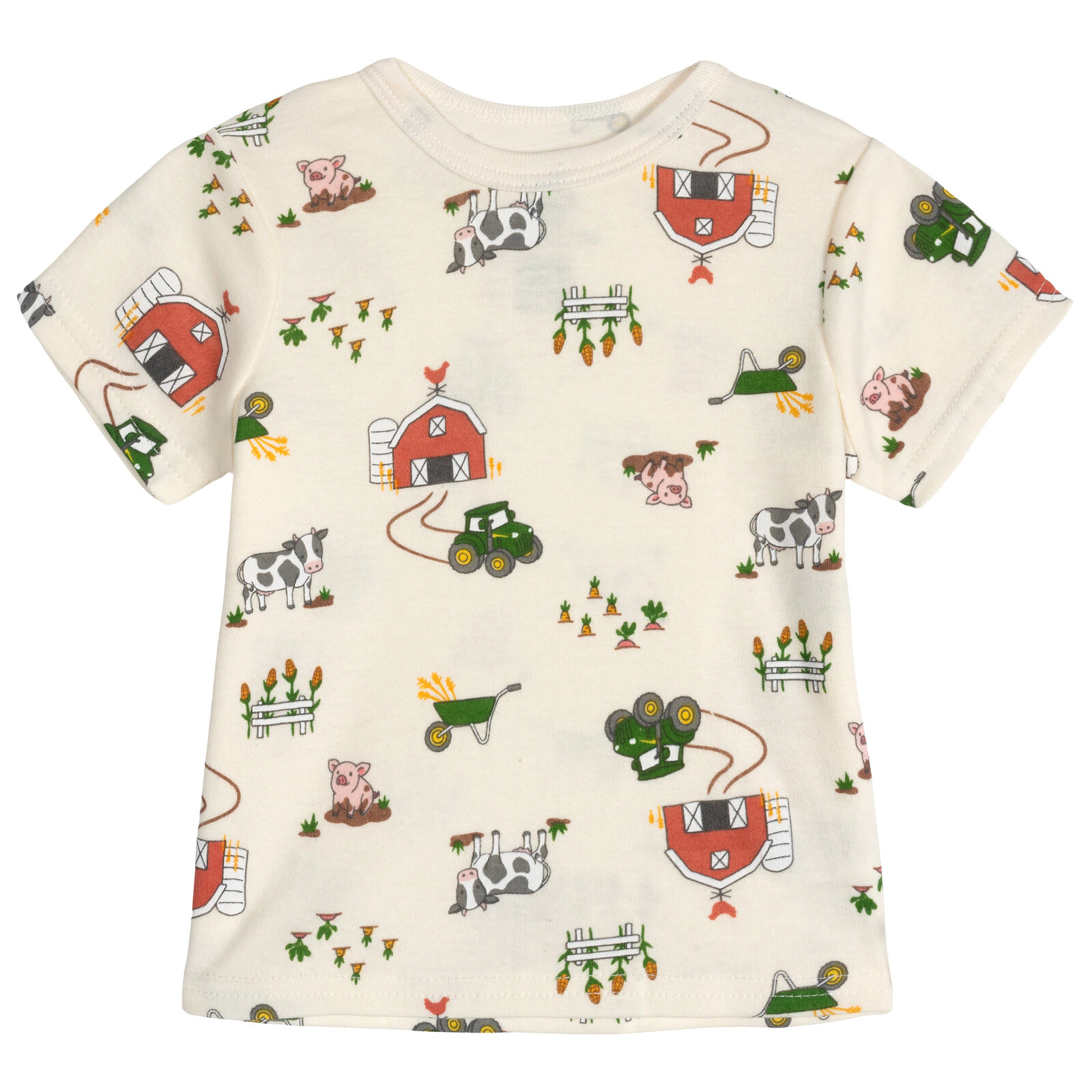 John Deere Boys' 2-Piece Shortall and T-Shirt Set