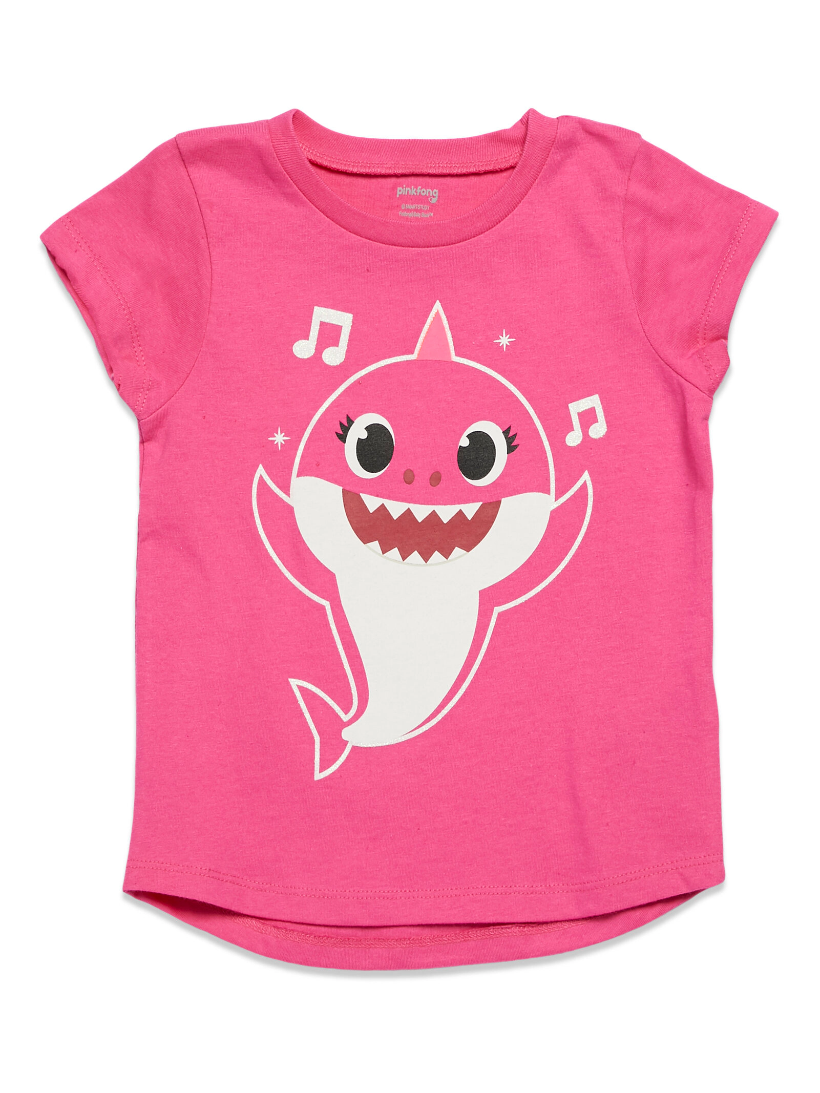 Pinkfong Baby Shark Girls' 3-Pack Glitter T-Shirts