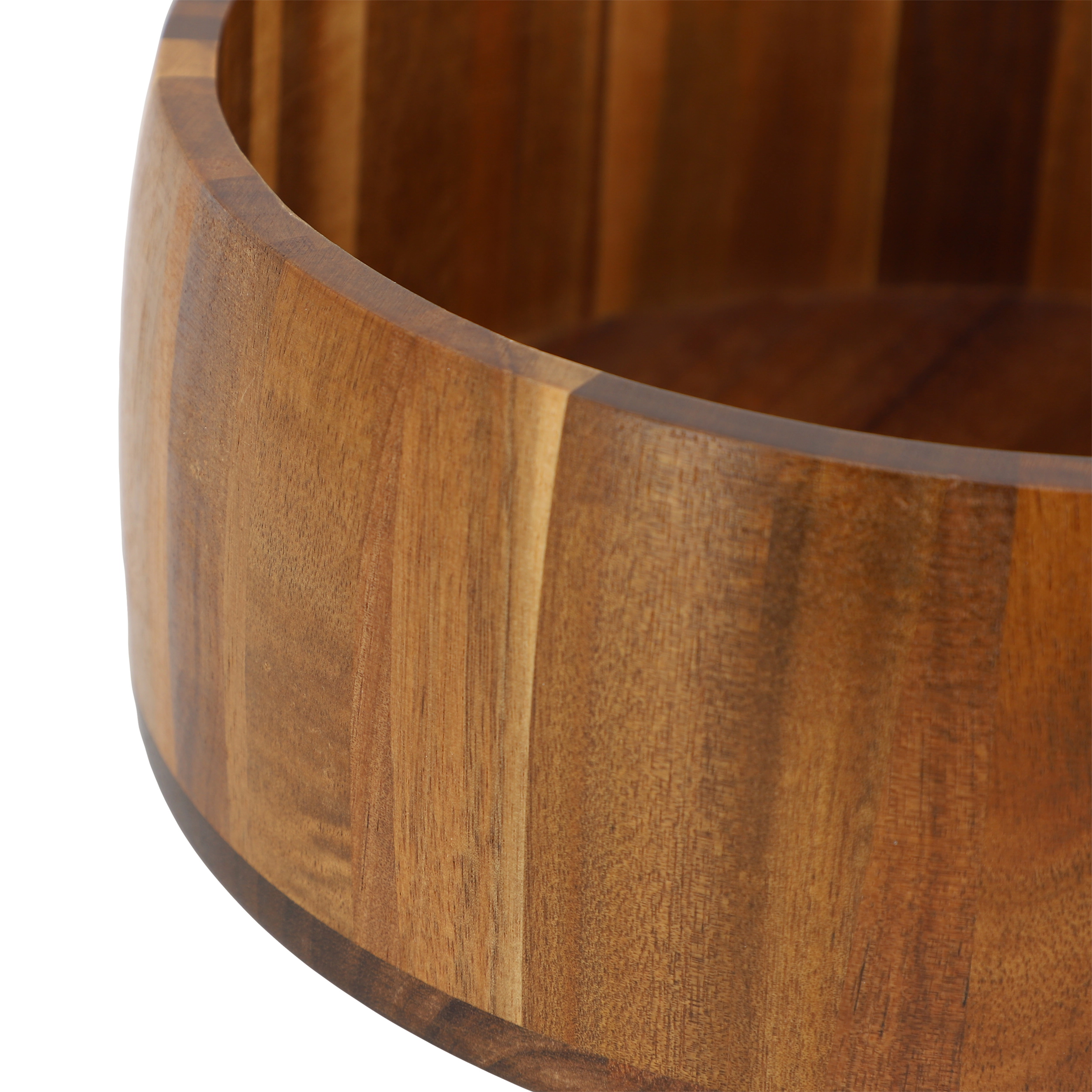 MegaChef 9.75 Inch Large Acacia Wood Salad Bowl