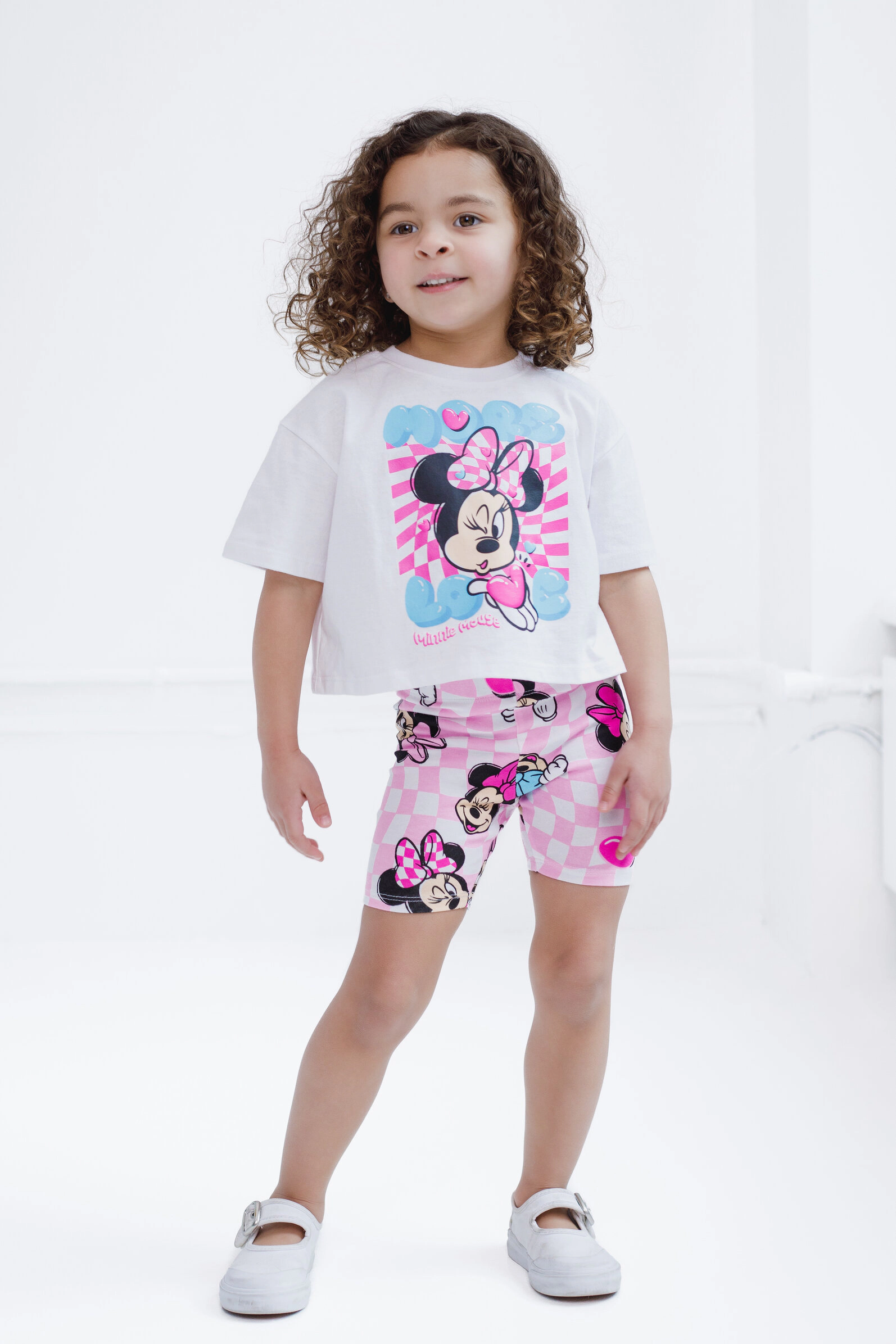 Disney Girls' 2-Piece Tee and Bike Shorts Set