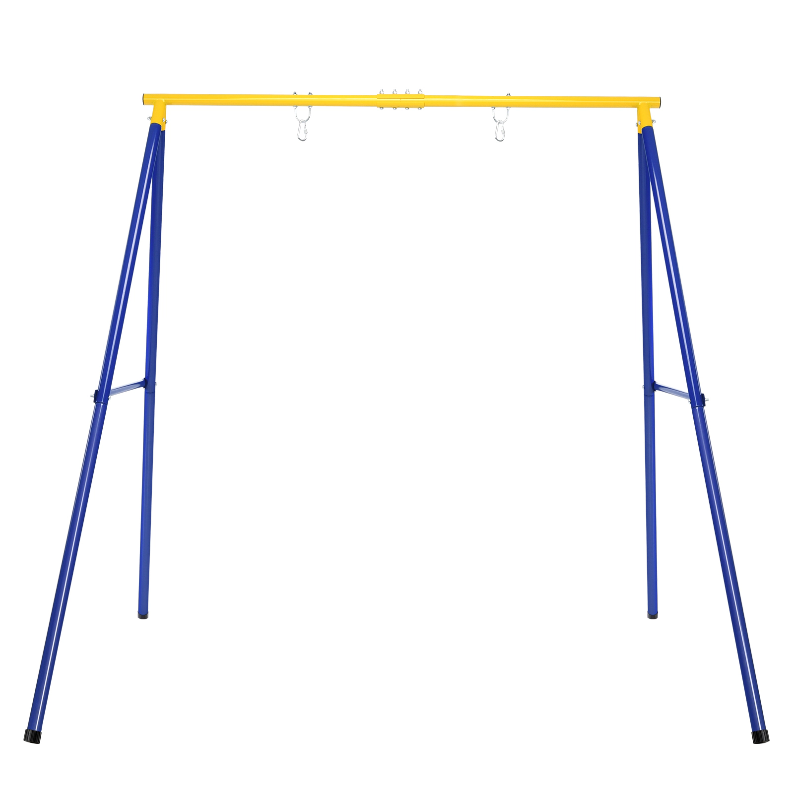 SUGIFT Kids Blue Outdoor A-Frame Metal Swing Stand with 4 Ground Stakes 77-in W 72-in D 73-in H 550-lb Frame Capacity