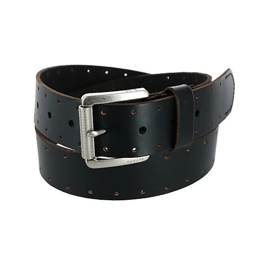 Tommy Hilfiger Men's Leather Bridle Belt with Perforations