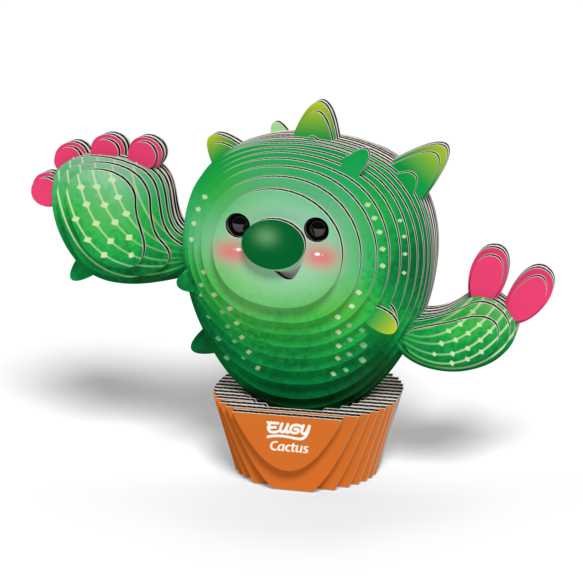 EUGY Cactus 3D Puzzle - contains 44 puzzle pieces