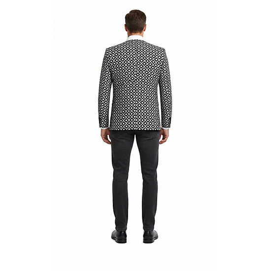 Elie Balleh Men's Slim Fit Postage Stap Sports Coat Jacket
