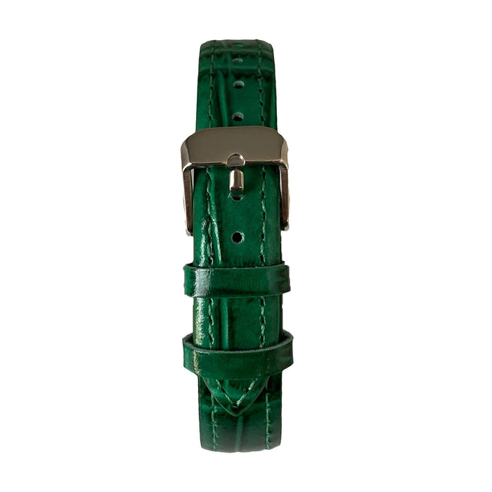 Peugeot Women 26 x 32mm Cushion Shape Watch with Green Leather Band
