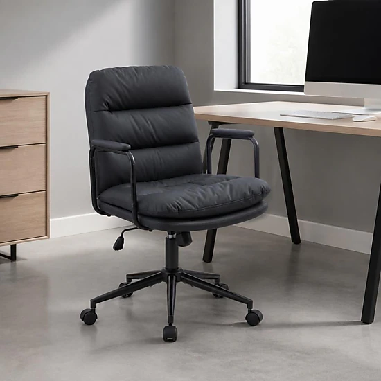 GOODSILO Upholstered Velvet Adjustable Height Task Office Chair