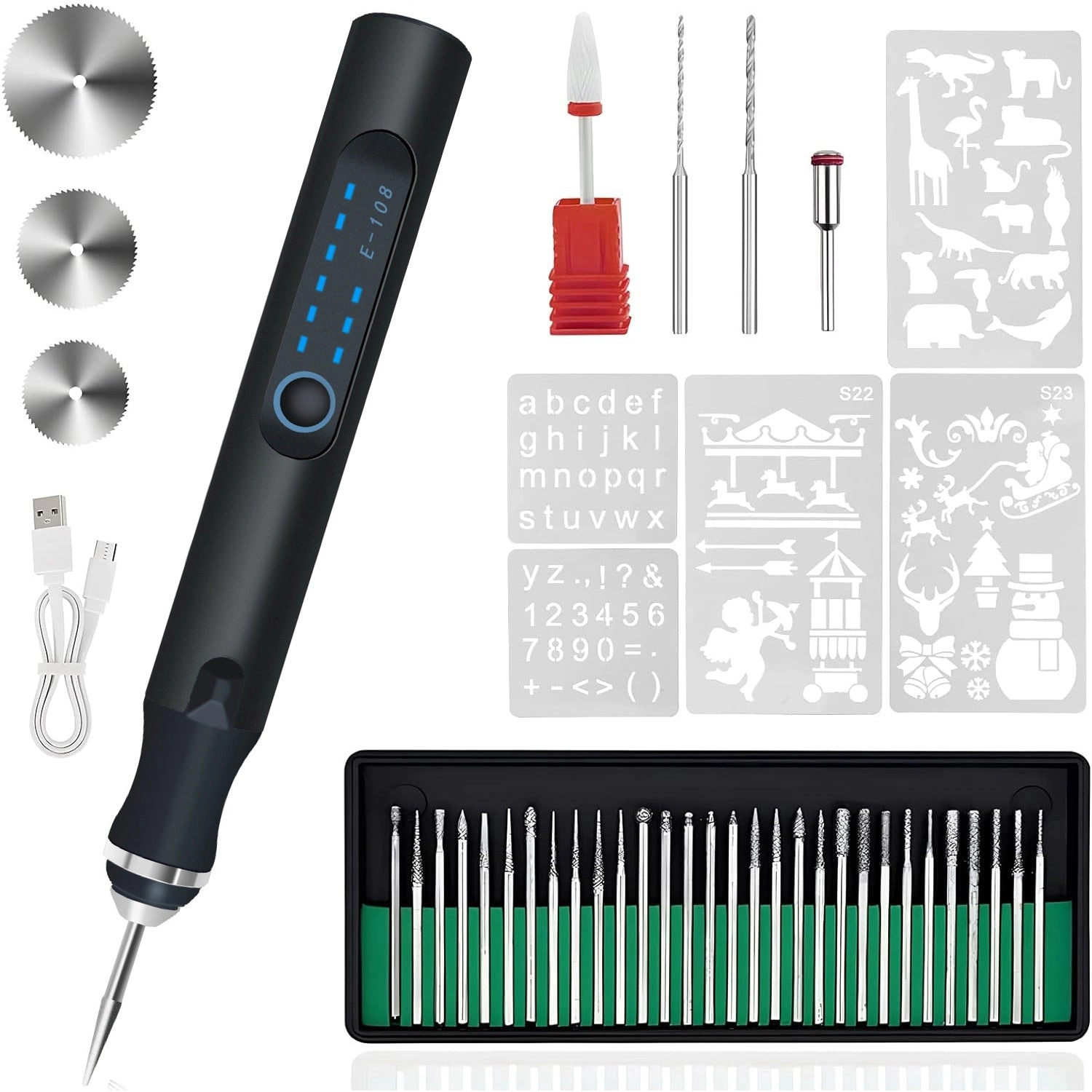 GBruno Rechargeable Electric Engraving Pen Set