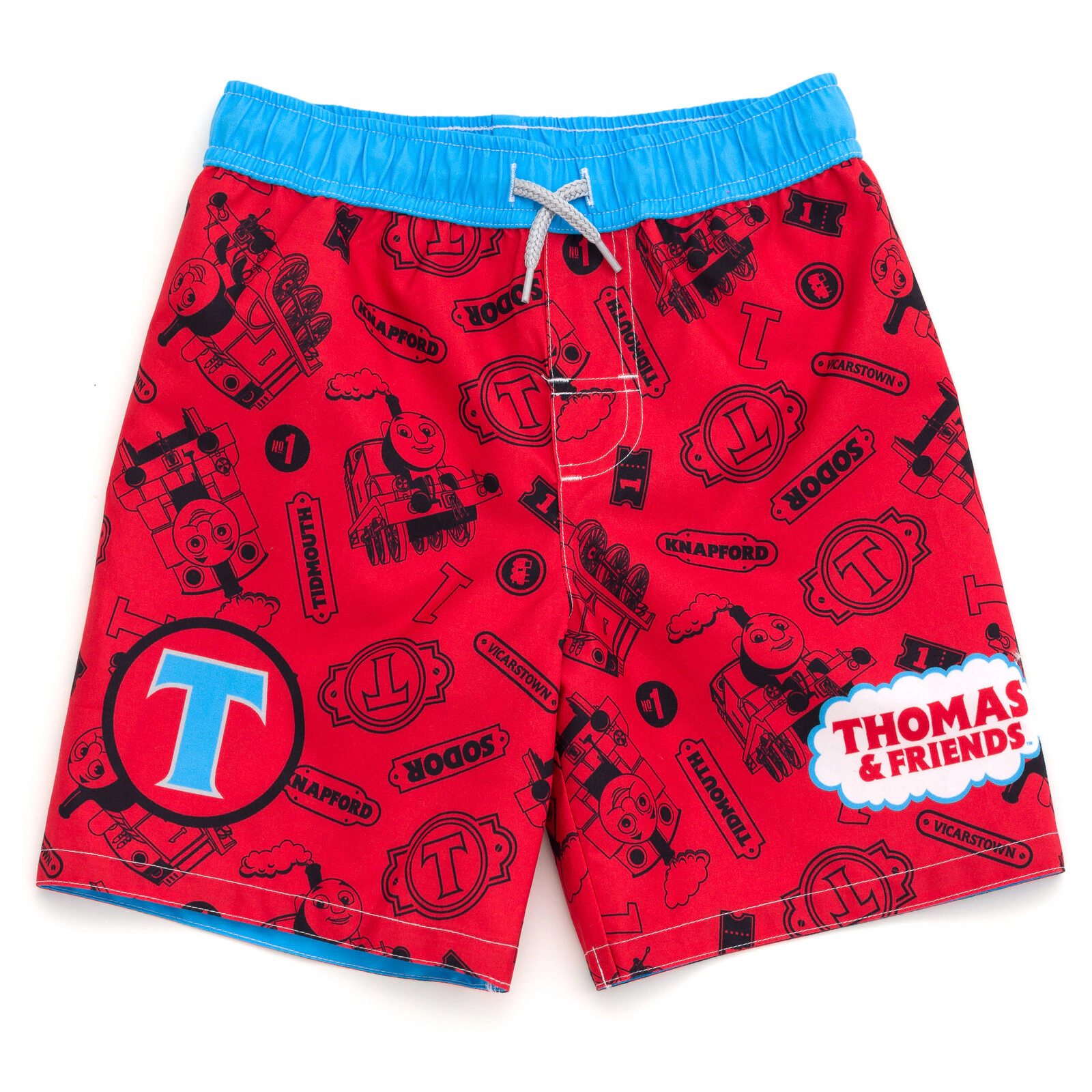 Thomas & Friends Boys' Swimwear 2-Piece Rash Guard and Swim Trunks Set