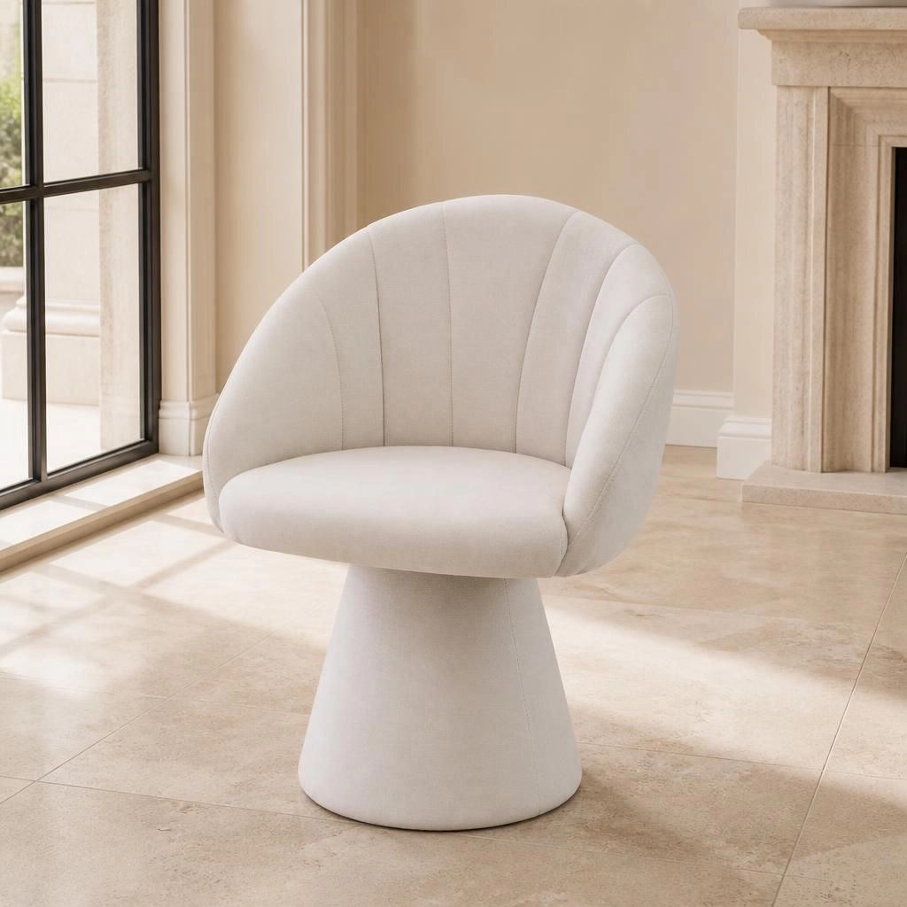 GOODSILO Upholstered Chenille Armless Accent Chair